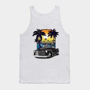 1948 Black Chevy Pickup Truck California Beachin Tank Top